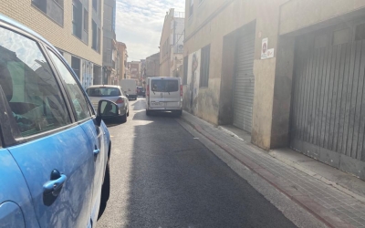 El carrer Sant Domènec abans de les reformes d'aquest divendres | Cedida